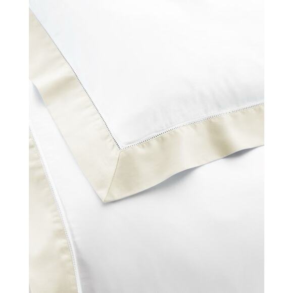 Ralph Lauren RL Organic Sateen Border Full/Queen Duvet Cover $400 Parchment NWT - Picture 2 of 10